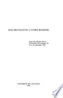 Télécharger le livre libro Jean Meynaud Ou L'utopie Revisitée